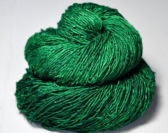 Absinthe - Tussah Silk Fingering Yarn - Hand Dyed Yarn - handgefärbte Seide  - Garn handgefärbt - DyeForYarn