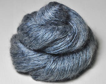 Fading storm clouds - Silk / Super Kid Mohair / Polyamide Sport Yarn - Hand Dyed Yarn - handgefärbte Seide  - Garn handgefärbt - DyeForYarn