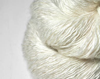 Ghost - 85g - natural undyed Silk / Mohair / Polyamide Sport Yarn - Garn ungefärbt - DyeForYarn