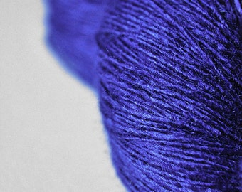 Severe Cobalt intoxication - Tussah Silk Lace Yarn - Hand Dyed Yarn - handgefärbte Seide - Garn handgefärbt - DyeForYarn