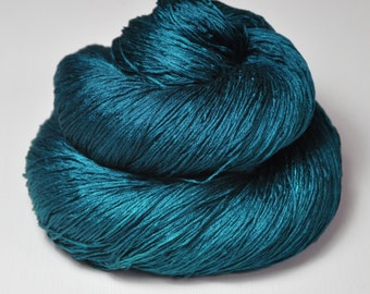 Nocturnal maelstrom - Silk Lace Yarn - Hand Dyed Yarn - handgefärbte Seide - Garn handgefärbt - DyeForYarn