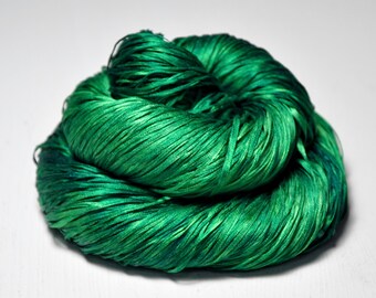 Absinthe - Hand Dyed  Silk Tape Lace Yarn - Hand Dyed Yarn - handgefärbte Seide - Garn handgefärbt – DyeForYarn