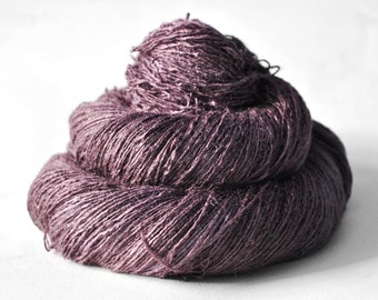 Violet coming to dust OOAK - Tussah Silk Lace Yarn - Hand Dyed Yarn - handgefärbte Seide - Garn handgefärbt - DyeForYarn