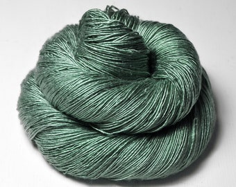 Grenouille de verre - Fil de soie crème LSOH - Fil teint à la main - Handgef-rbte Seide - Garn handgef-rbt - DyeForYarn