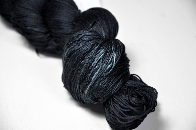 A dark storm is coming Silk Lace Yarn LSOH Hand Dyed Yarn handgefärbte Seide handdyed silk lace yarn image 4