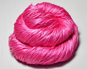 Poisoned bubble gum - Hand Dyed Silk Tape Lace Yarn - Hand Dyed Yarn - handgefärbte Seide  - Garn handgefärbt – DyeForYarn