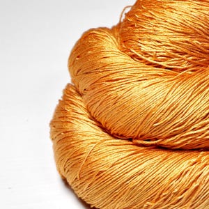 Dried orange slice OOAK - Silk Lace Yarn 90g - Hand Dyed Yarn - handgefärbte Seide - hand dyed silk lace yarn - DyeForYarn