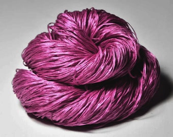 Pink Dahlia's last day OOAK - Hand Dyed Silk Tape Lace Yarn - Purple Hand Dyed Yarn - handgefärbte Seide - DyeForYarn