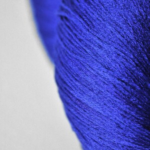 Severe Cobalt intoxication Silk Lace Yarn LSOH knotty skein Hand Dyed Yarn hand dyed silk lace yarn DyeForYarn image 3