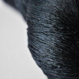 A dark storm is coming Silk Lace Yarn LSOH Hand Dyed Yarn handgefärbte Seide handdyed silk lace yarn image 3