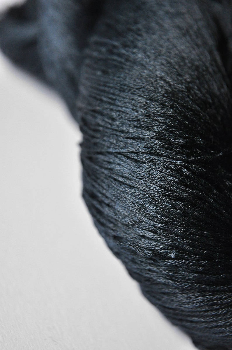 handgef\u00e4rbte Seide A dark storm is coming Silk Lace Yarn Hand Dyed Yarn handdyed silk lace yarn