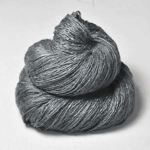 Set in stone -  Tussah Silk Lace Yarn - Hand Dyed Yarn - handgefärbte Seide - Garn handgefärbt - DyeForYarn