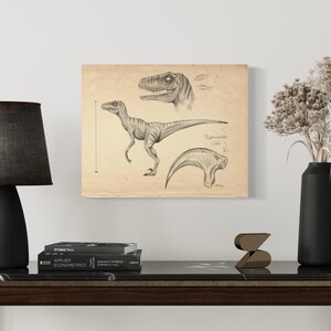 Dinosaur - Velociraptor - Drawing - INSTANT DOWNLOAD