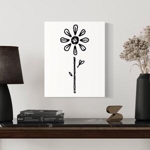 Minimalist Plant Printable Wall Art - Deconstructed Daisy- INSTANT DOWNLOAD