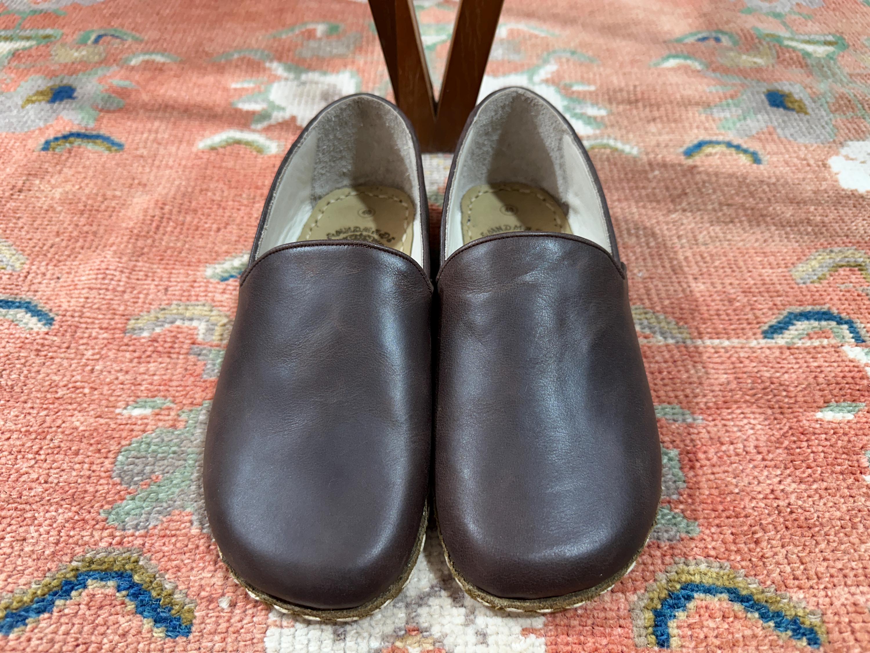 Leather Barefoot Brown Shoes for Men: Wide Toe Box, Natural 