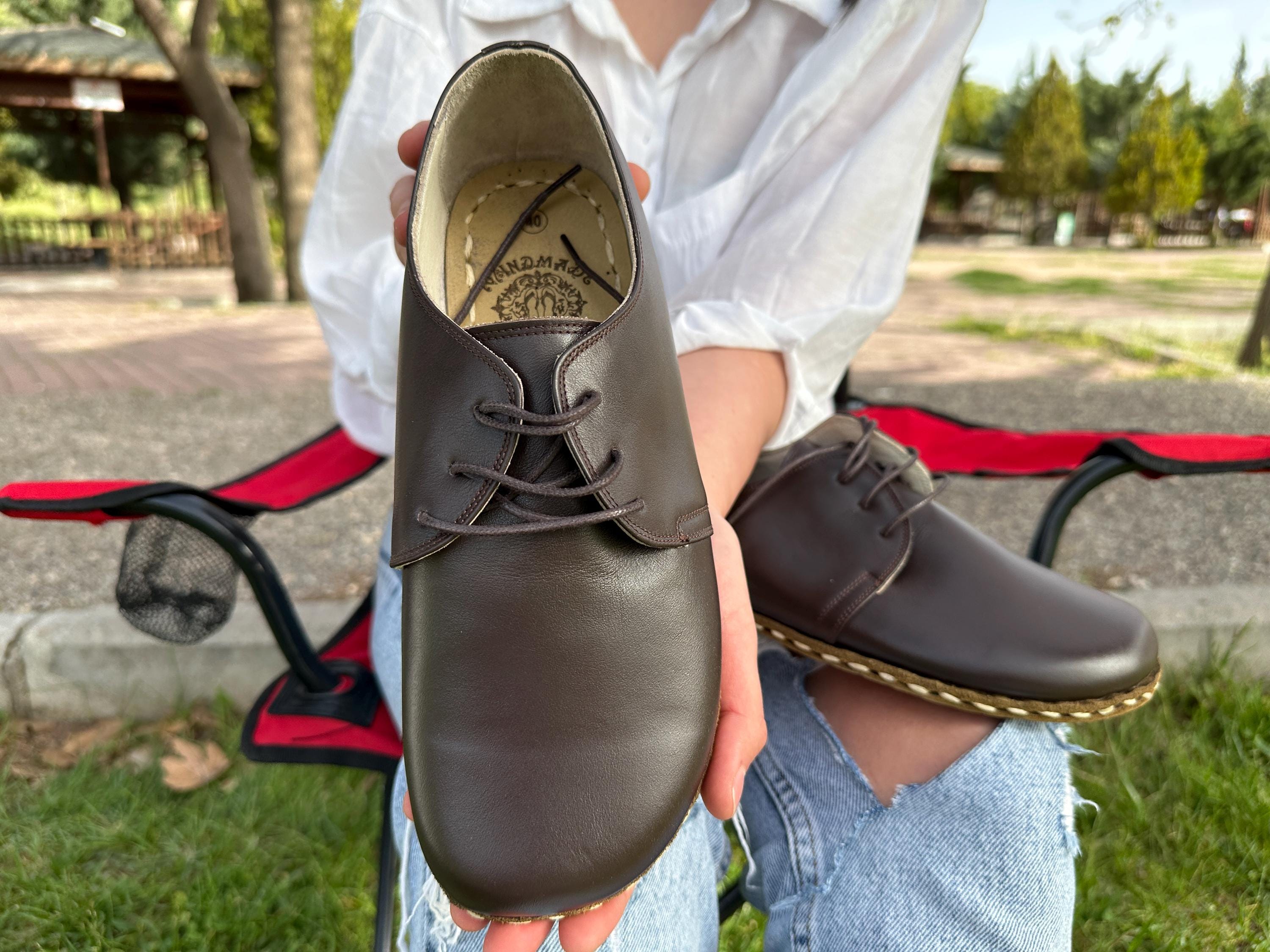 Brown Leather Oxfords with Minimalist Design The Romanoff-X Whole-cut Oxford combines minimalist design  main image 3