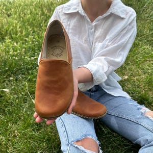 Natural Grounding Barefoot Women Shoes, Leather Shoes Barefoot, Grounding  Shoe Women, Handmade Shoes, All Leather Shoes,Crayz Honey-Caramel