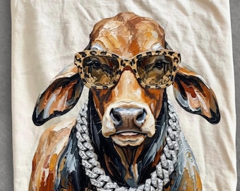 Comfort Colors® Western Glam Brahman Shirt, Everyday Shirt, Western tee, Rhinestone Cowgirl, Cowboy Graphics tee, Brahmas Shirt, County Fair