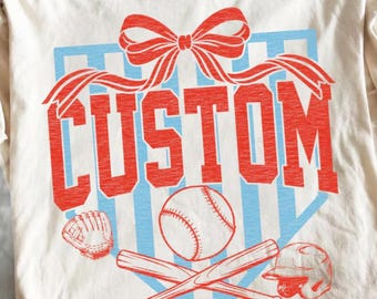 Comfort Colors® Custom Baseball Mascot Shirt, Mascot Baseball Shirt, Gameday Baseball Shirt, Custom Baseball Shirt, Custom School Mascot Tee