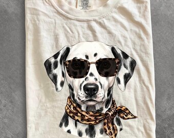 Comfort Colors® Glam Dalmatian shirt, Luxury Animals shirt, Everyday shirt, Boujee shirt, Preppy Dog shirt, Fancy shirt, Leopar Print shirt