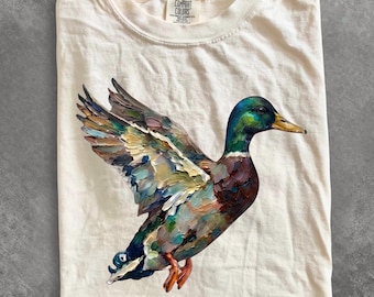 Comfort Colors® Mallard Duck shirt, Fancy shirt, Everyday shirt, Boujee shirt, Flying Mallard shirt, Preppy Animal shirt, Hunting shirt