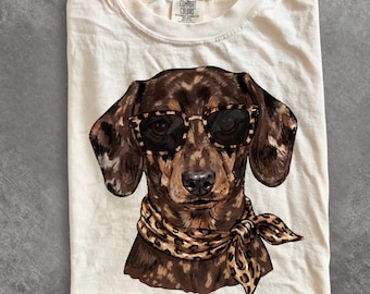Comfort Colors® Glam Dachshund shirt, Fancy shirt, Everyday shirt, Boujee shirt, Luxury Animals shirt, Glam Animal shirt, Boutique shirt