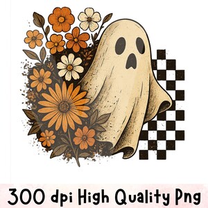 Halloween Fall Ghost Png, Boo Png, Halloween Png, Girly Pumpkin Png, Autumn Vibes Png, Spooky Season Png, Trending Png, Boho Floral Fall Png