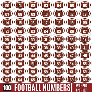 Fútbol SVG, paquete de números de fútbol SVG, números de fútbol del 0 al 100 PNG, camisetas de fútbol SVG, diseños de fútbol SVG, archivo de corte Cricut