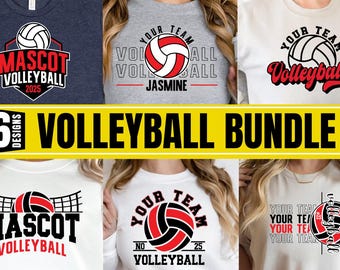 Volleyball Svg Png Bundle, Volleyball Bundle Template, Team Template, Custom Volleyball SVG, Team Logo, Personalized svg, Cricut, Silhouette