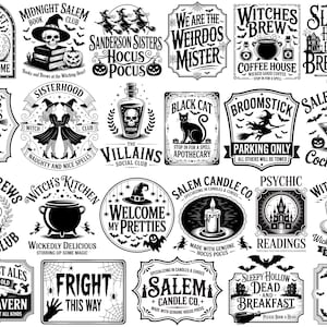 90 + Halloween Vintage Sign SVG Bundle, Halloween Welcome Svg, Farmhouse Halloween Sign Svg, Spooky Svg, Ghost Svg, Cricut, silhouette