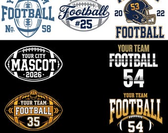 Football Team Png Bundle, Football Png, Football Mom Png, Fooball Player Png, Football Team Logo, Team Name, Football Team Shirt Png