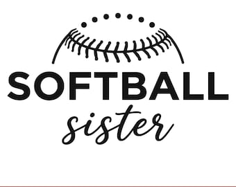 Softball Sister Png, Funny Little Sister Softball Shirt Png, Softball Sister Shirt Iron On Png, Softball Sister Sublimation