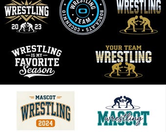 Wrestling Bundle Svg, Wrestling Template Bundle  Svg, Wrestling Svg, Team, Silhouette, Cricut Cut File, Digital File