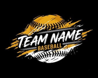 Custom Baseball Png, Softball Team Png, Softball Player Template, Baseball Digital File, Your Team Name