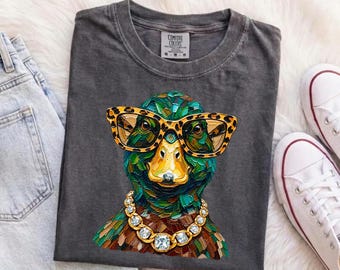 Comfort Colors® Glam Mallard Duck T-Shirt, Bling Shirt, Everyday Shirt, Leopard Shirt, Preppy Animal Shirt, Hunting Season Shirt