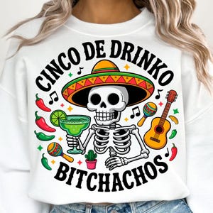 Cinco De Drinko Bitchachos PNG, Fiesta png, Margarita png, Arquivos Svg para Cricut, Tequila png, Nacho Average, Download digital, Mexicano png