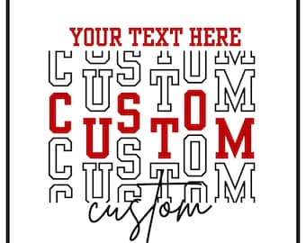 Custom Mascot png, Custom Team Spirit shirt png, school Mascot, Custom Text png, Digital Download, Personalized Vector Design