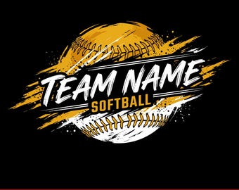 Softball Png, Softball Team Png, Softball Player Template, Baseball Digital File, Your Team Name