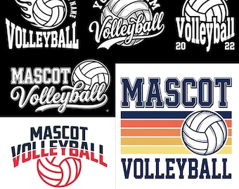 Volleyball Bundle Template, Custom Volleyball Png, Volleyball Png, Team Logo, Team Name Png, Volleyball Mascot Png, Volleyball Team Shirt