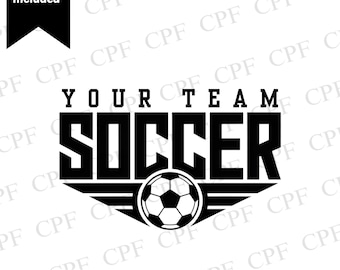 Custom Soccer Team Svg Jersey Number Soccer Template Svg For Cricut Shirts,  Soccer Team Shirt digital download Soccer Player Template