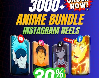 Anime Reels Mega Bundle: 3000+ Viral Edits for TikTok, YouTube (Digital Download)