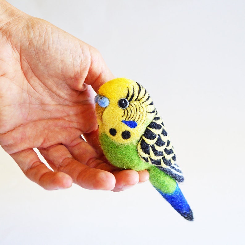 DIY Budgie Felting Instructions Instant Download PDF wool roommate / budgerigar craft instructions, needle felting tutorial image 3