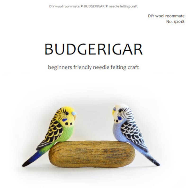 DIY Budgie Felting Instructions Instant Download PDF wool roommate / budgerigar craft instructions, needle felting tutorial image 10