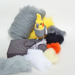 DIY Cockatiel Felting Instructions Instant Download PDF wool roommate / craft instructions, needle felting tutorial image 9