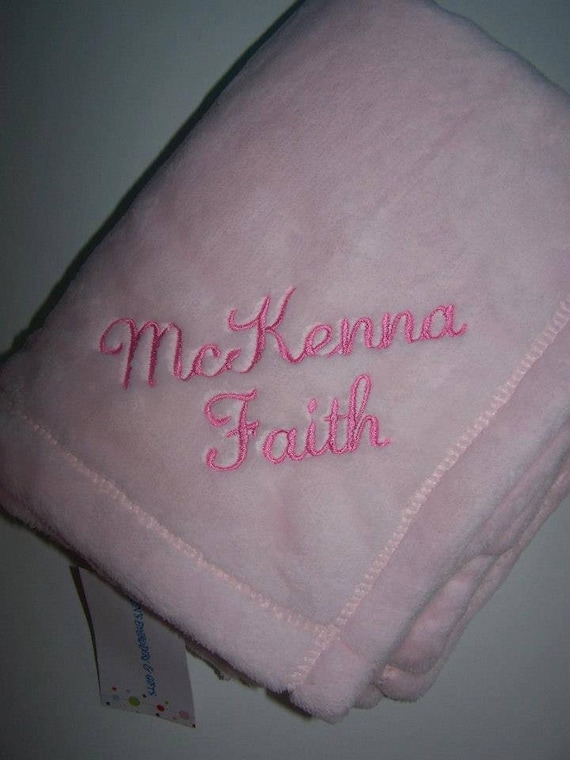 Personalized Baby Blanket Embroidered Fleece Tahoe for Girl or Boy Many Choices