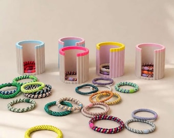 Scrunchie Organizer Mädchen | Haargummi Aufbewahrung Kknekki Halter | Haarband Halter 3D Druck | Geschenk Kinderzimmer Deko