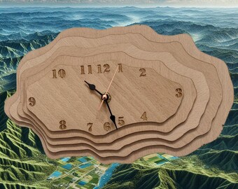 5 Layer Conture clock, wall art, art, silent timepiece, home decor,