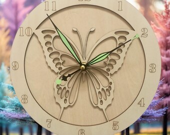 Unique, nature-inspired Butterfly wall clock, ideal for the lounge, bedroom, office, or home decor.