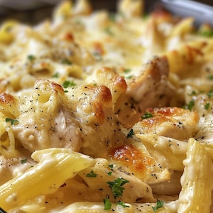 BEST RECIPE For Homemade Cheesy Chicken Alfredo Bake Recipe Download.