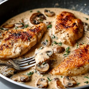 BEST RECIPE For Creamy Garlic Mushroom Chicken Recipe.
